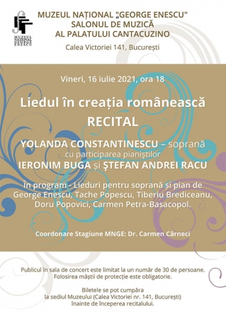Liedul în creația românească - Recital